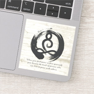 Yoga Instructor Meditation Pose Heiler ZEN Quotes Aufkleber