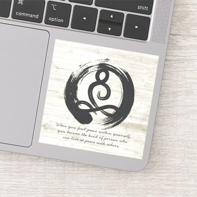 Yoga Instructor Meditation Pose Heiler ZEN Quotes Aufkleber (Detail)