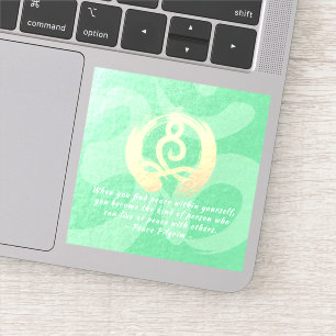 Yoga Instructor Meditation Pose Heiler ZEN Quotes Aufkleber