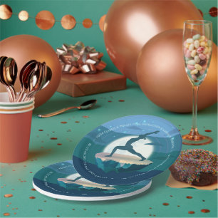 Yoga Instructor Meditation Pose Moon Flying Island Pappteller