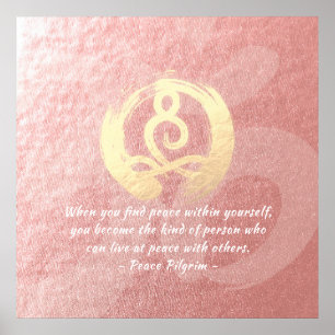Yoga Instructor Meditation Pose Quotes Zen OM-Zeic Poster