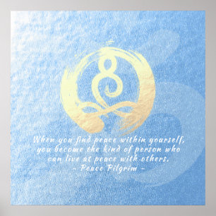 Yoga Instructor Meditation Pose Quotes Zen OM-Zeic Poster
