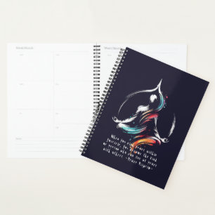Yoga Instructor Meditation Pose Schlaganfall Zitat Planer