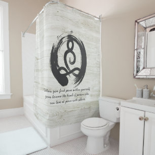 Yoga Instructor Meditation Pose Zen Symbol Quotes Duschvorhang
