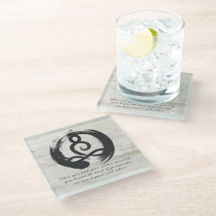 Yoga Instructor Meditation Pose Zen Symbol Quotes Glasuntersetzer