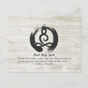 Yoga Instructor Meditation Pose Zen Symbol Quotes Postkarte