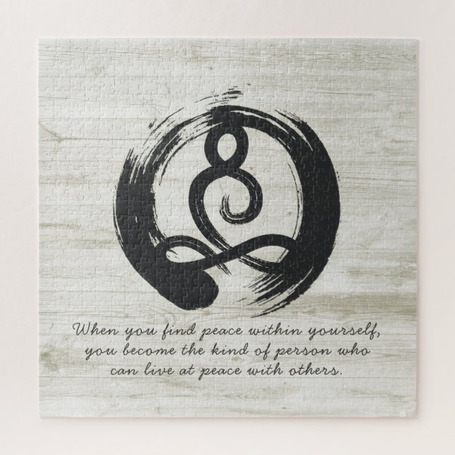 Yoga Instructor Meditation Pose Zen Symbol Quotes Puzzle (Vertikal)