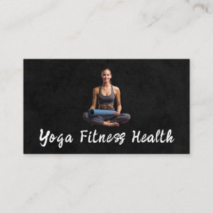 Yoga Instructor mit Mat   Modern Visitenkarte