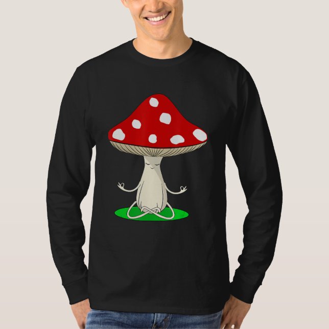 Yoga Instructor Mushroom Collector Mycology Fitnes T-Shirt (Vorderseite)
