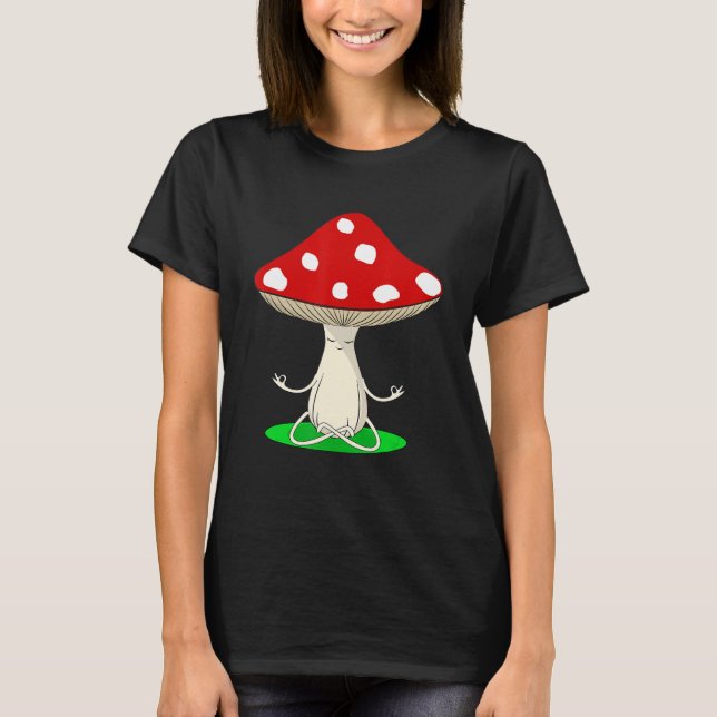 Yoga Instructor Mushroom Collector Mycology Fitnes T-Shirt (Vorderseite)