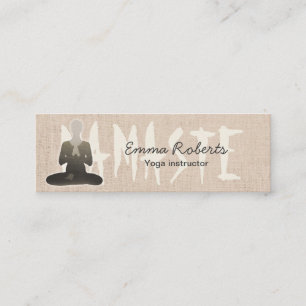 Yoga Instructor Namaste Wellness Wellness-Center Mini Visitenkarte