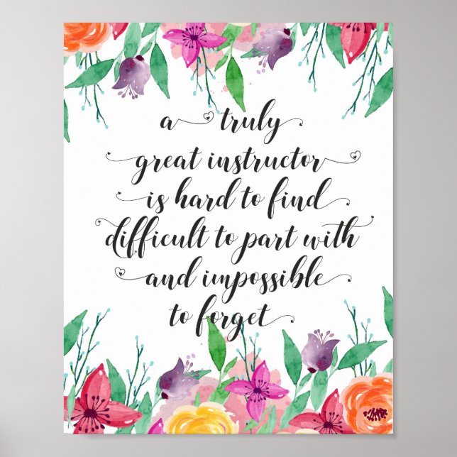 Yoga Instructor Office gift Instructor Gecoacht Poster (Vorne)