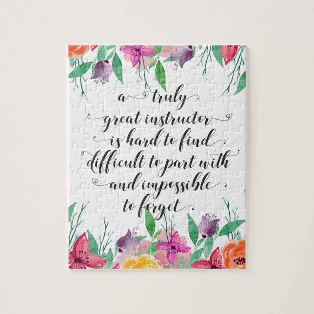 Yoga Instructor Office gift Instructor Gecoacht Puzzle (Vertikal)