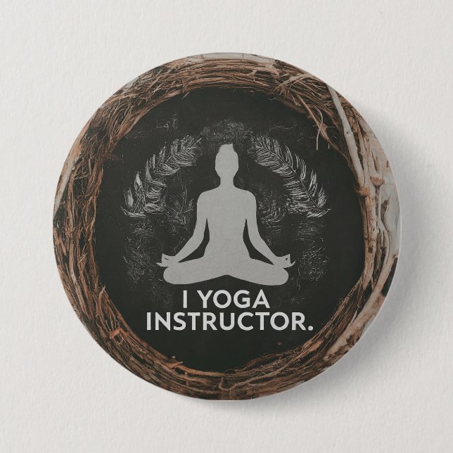 Yoga Instructor Personalisiert Button (Vorderseite)