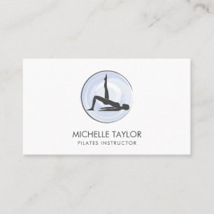 Yoga Instructor Pilates Fitness Moderne Namaste Visitenkarte