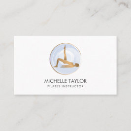 Yoga Instructor Pilates Fitness Moderner Fitness B Visitenkarte