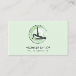 Yoga Instructor Pilates Fitness Moderner Namaste B Visitenkarte