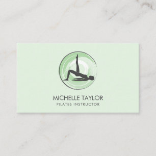 Yoga Instructor Pilates Fitness Moderner Namaste B Visitenkarte