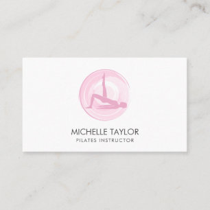 Yoga Instructor Pilates Fitness Moderner Namaste B Visitenkarte
