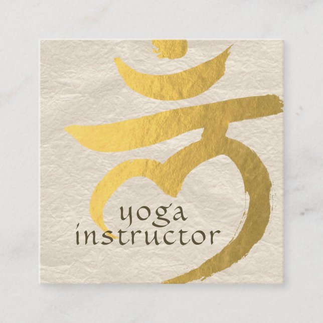 Yoga Instructor Root Chakra Muladhara Mantra LAM Quadratische Visitenkarte (Vorderseite)