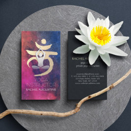 Yoga Instructor Root Chakra Symbol Meditation Pose Visitenkarte
