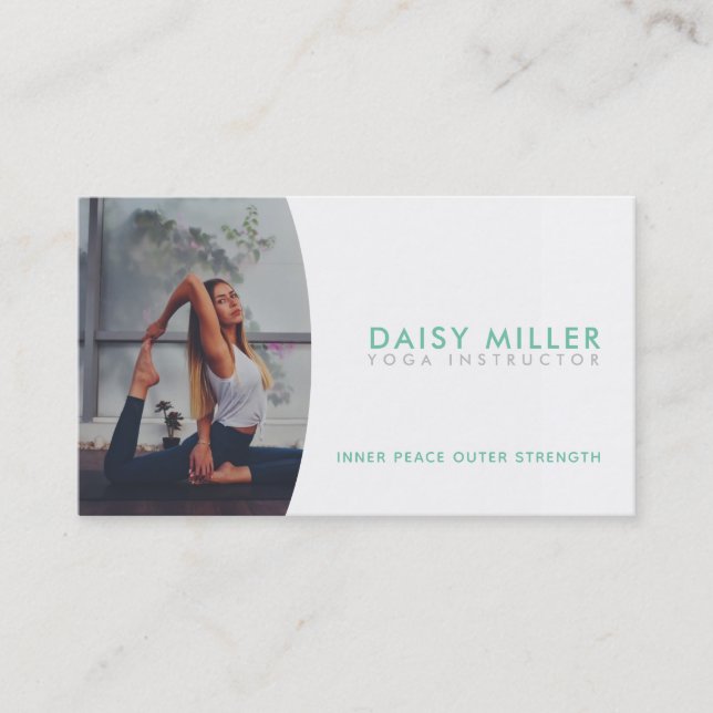 Yoga Instructor Slogans Business Cards Visitenkarte (Vorderseite)