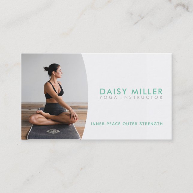 Yoga Instructor Slogans Business Cards Visitenkarte (Vorderseite)