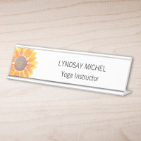 Yoga Instructor Sonnenblume Personalisiert