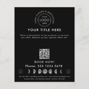 Yoga Instructor Studio Classes Business Logo Moos Flyer