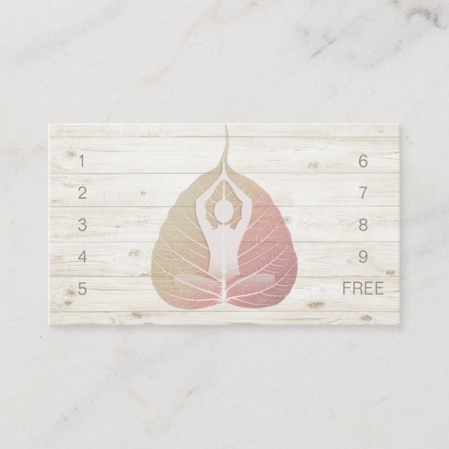 YOGA Instructor Studio Loyalty Punch Bodhi Leaf Treuekarte (Vorderseite)