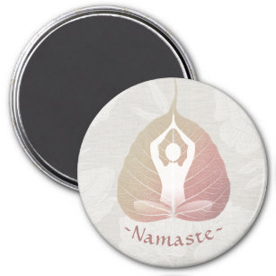 Yoga Instructor Studio Meditation Pose Bodhi Leaf Magnet