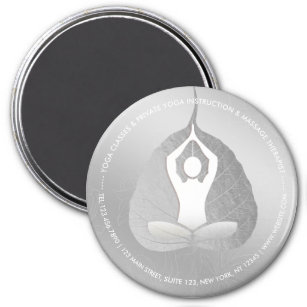 Yoga Instructor Studio Meditation Pose Bodhi Leaf Magnet