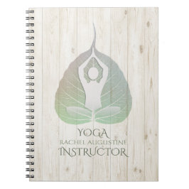 Yoga Instructor Studio Meditation Pose Bodhi Leaf Notizblock
