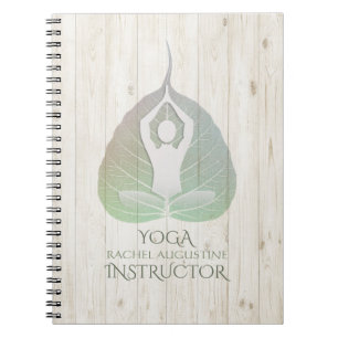 Yoga Instructor Studio Meditation Pose Bodhi Leaf Notizblock