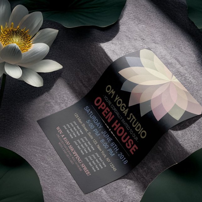 YOGA Instructor Studio Open House Lotus Mandala Flyer (Von Creator hochgeladen)