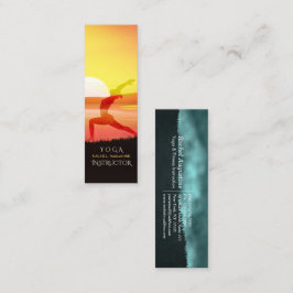 Yoga Instructor Sun Salutation Crescent Moon Pose Mini Visitenkarte