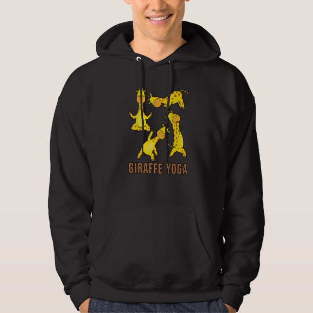 Yoga Instructor Teacher Giraffe Giraffe Yoga Hoodie (Vorderseite)