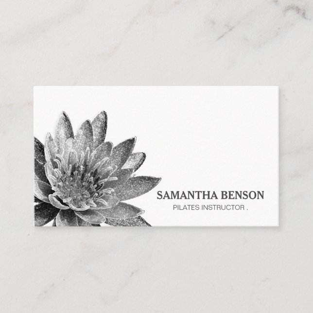 Yoga Instructor Teacher Lotus Visitenkarte (Vorderseite)