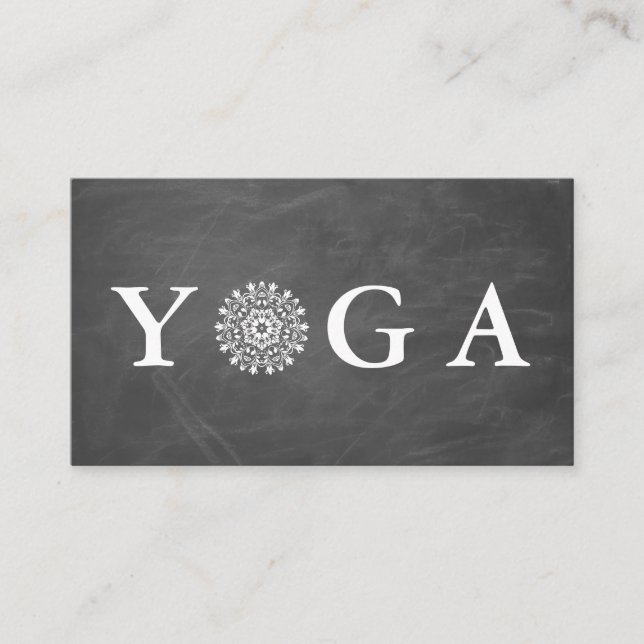 Yoga Instructor Vintag Style Business Card Visitenkarte (Vorderseite)