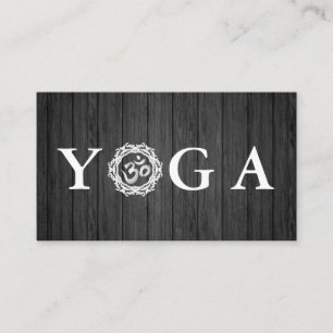 Yoga Instructor Vintag Style Wodden Visitenkarte