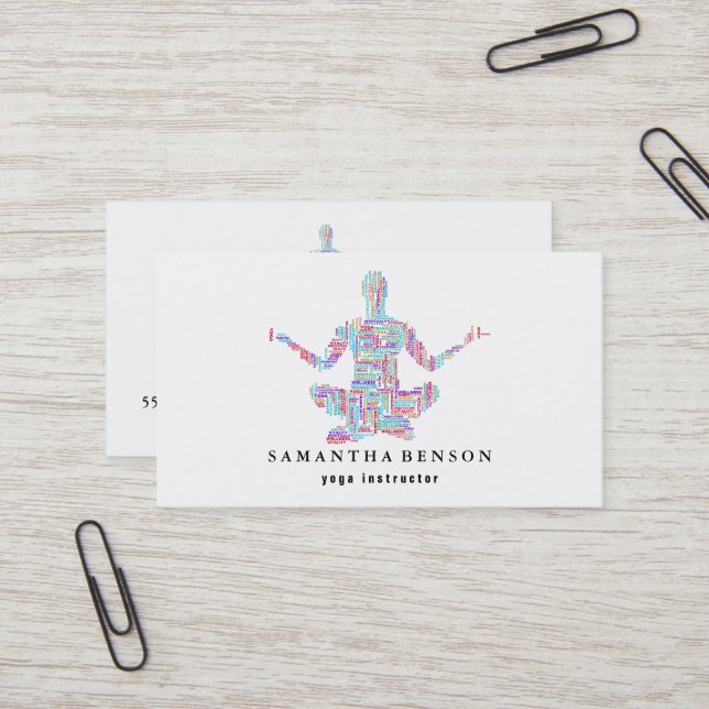 Yoga Instructor Visitenkarte (Vorderseite/Rückseite Beispiel)