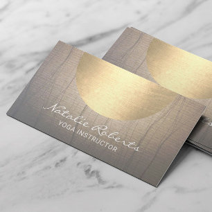 Yoga Instructor Wellness Gold Circle Vintag Visitenkarte
