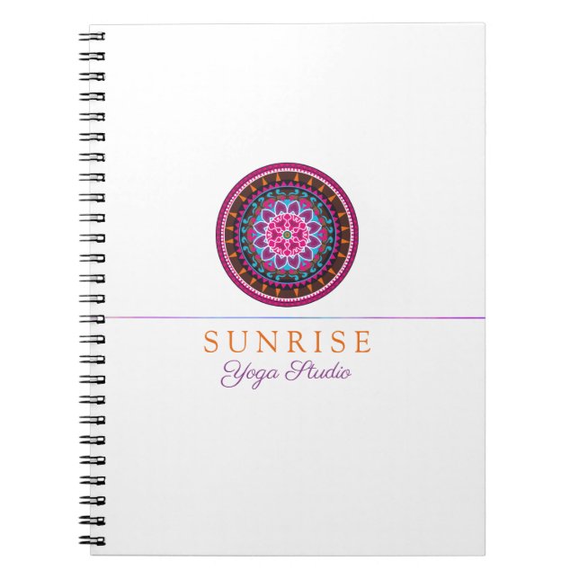 Yoga Instructor, Wellness Mandala Studio Design Notizblock (Vorderseite)