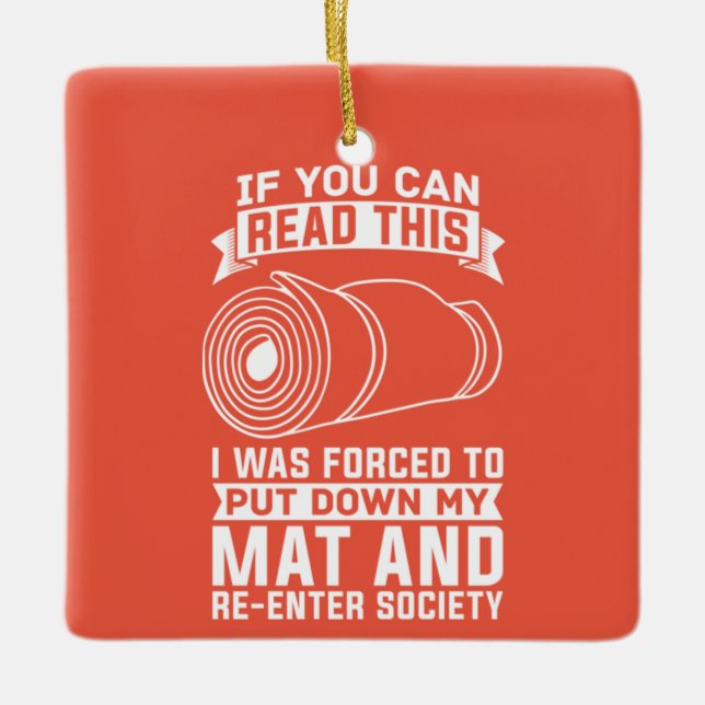 Yoga Instructor Yogi Zen Meditation Keramikornament (Vorderseite)