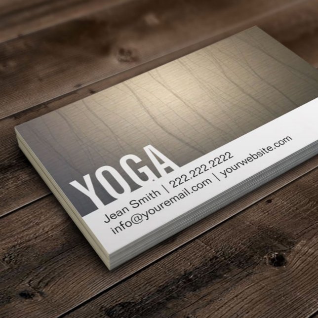 Yoga Instructor Zen Hintergrund Fett Text Visitenkarte (Von Creator hochgeladen)