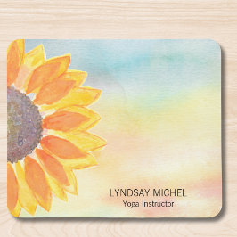 Yoga-Instruktor für Sonnenblumen Mousepad