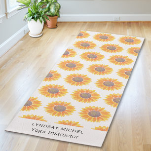 Yoga-Instruktor für Sonnenblumen Yogamatte