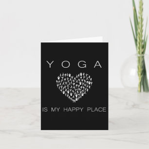 Yoga ist mein glücklicher Ort Inspirierend Motivie Karte