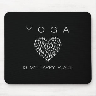 Yoga ist mein glücklicher Ort Inspirierende Motiva Mousepad