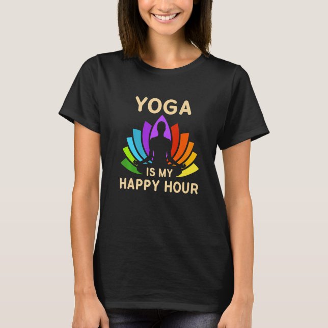 Yoga ist mein Happy Hour Guru Sport Workout USA fo T-Shirt (Vorderseite)
